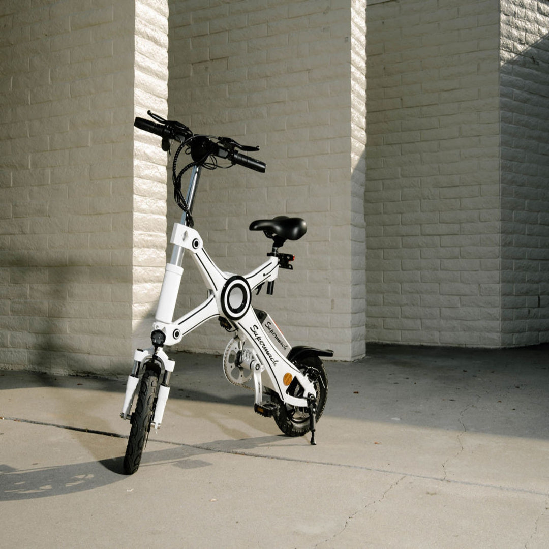 3v aramid fiber electric bicycle Supermach X3 Quick Foldable 36V Electric Bike White