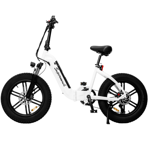 SM21 Black White Foldable Electric Bike