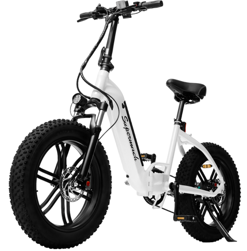 SM21 Black White Foldable Electric Bike