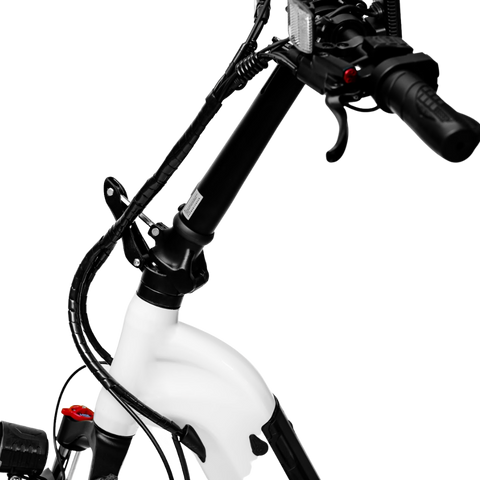 SM21 Black White Foldable Electric Bike