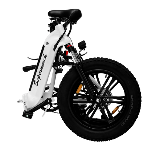 SM21 Black White Foldable Electric Bike