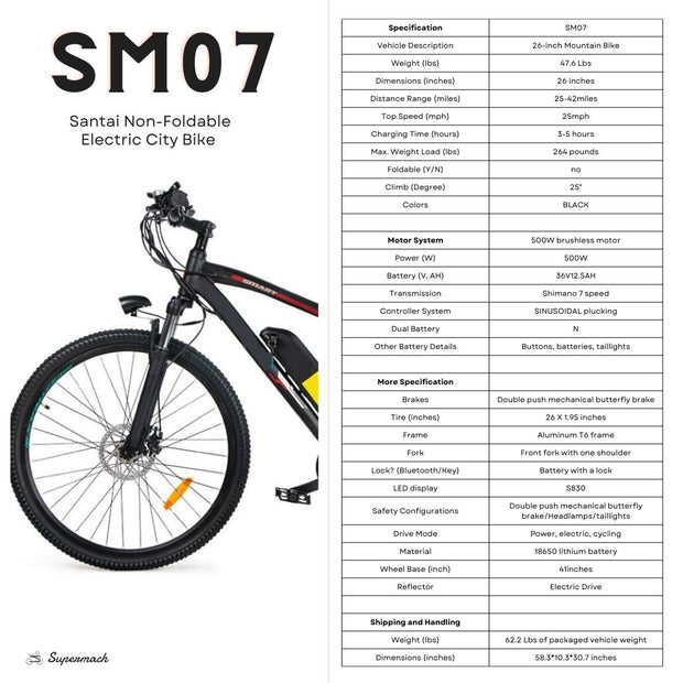 SM07 Santai Non-Foldable Electric Bike